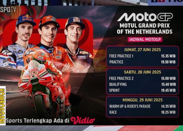 Jadwal MotoGP Belanda 2025 Saksikan Langsung di Vidio