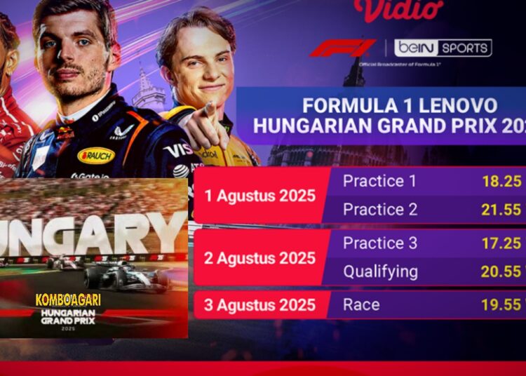 Jadwal Live Formula 1 Hungaria 2025 di Vidio Lengkap