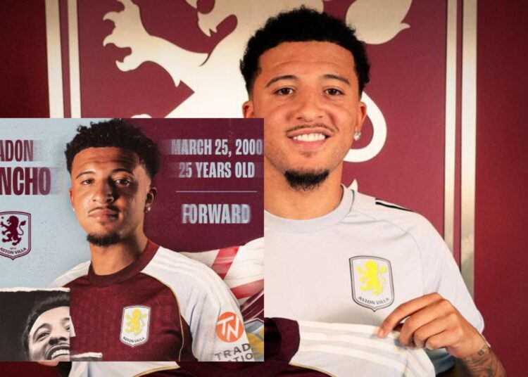 Aston Villa Serius Ingin Permanenkan Jadon Sancho dari MU