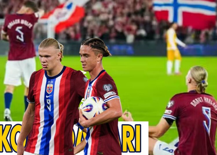 Haaland 5 Gol, Aasgaard 4 Gol, Norwegia Bungkam Moldova 11-1