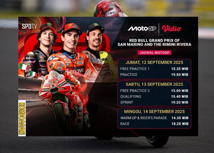 Jadwal Lengkap MotoGP San Marino 2025 Live di Vidio