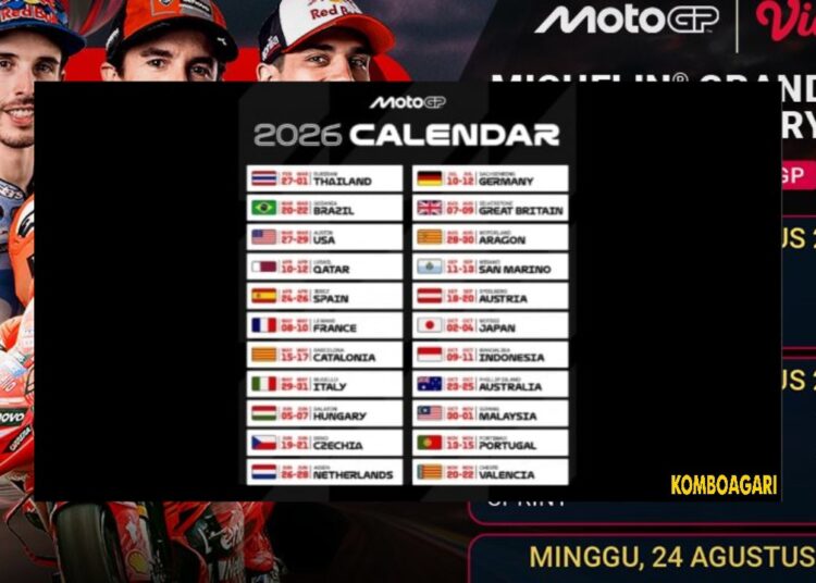 Jadwal Resmi MotoGP 2026 22 Seri Balapan Dunia
