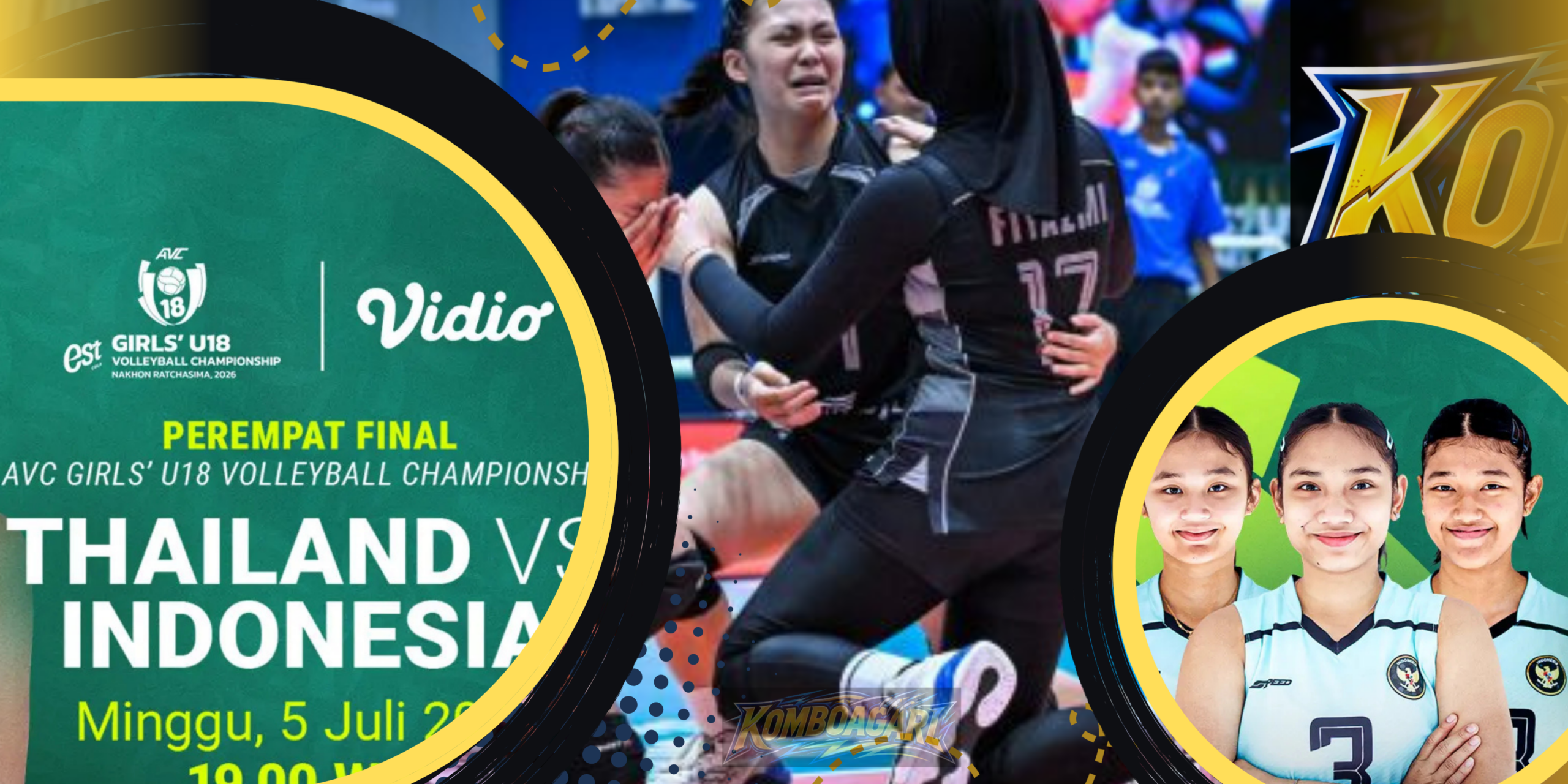 Live Thailand vs Indonesia U18 AVC Girls 2026 di Vidio