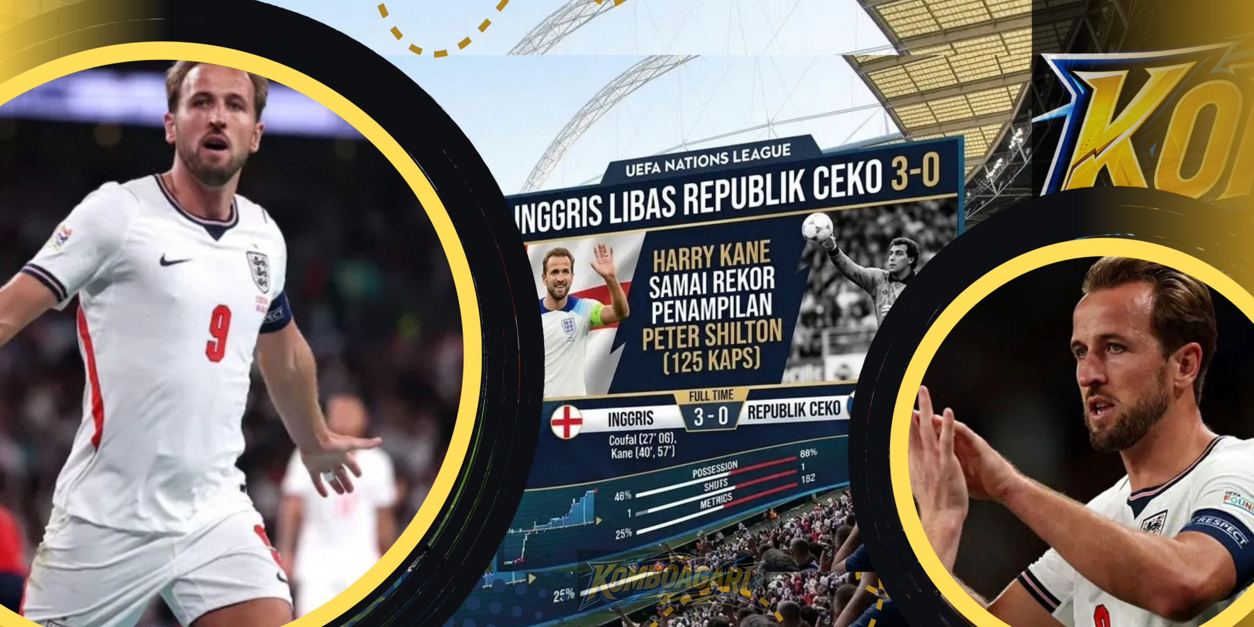 Harry Kane Samai Rekor Penampilan Peter Shilton di Inggris